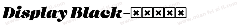 Display Black字体转换